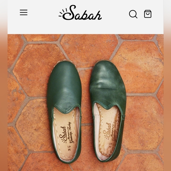 Sabah Olive Leather Slip-Ons - Picture 2 of 6
